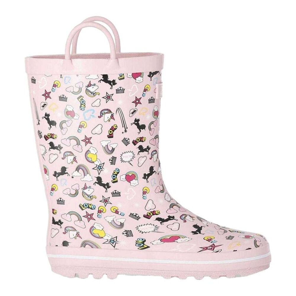Trespass Girls Unicorn And Rainbow Rain Boots / Pink
